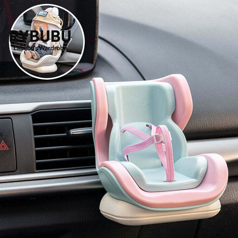 LABUBU car seat second generation sit party vinyl rabub car out trend seat