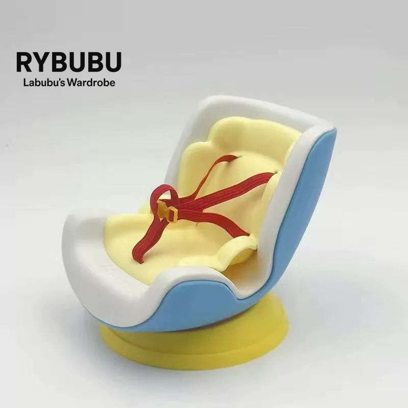 LABUBU car seat second generation sit party vinyl rabub car out trend seat