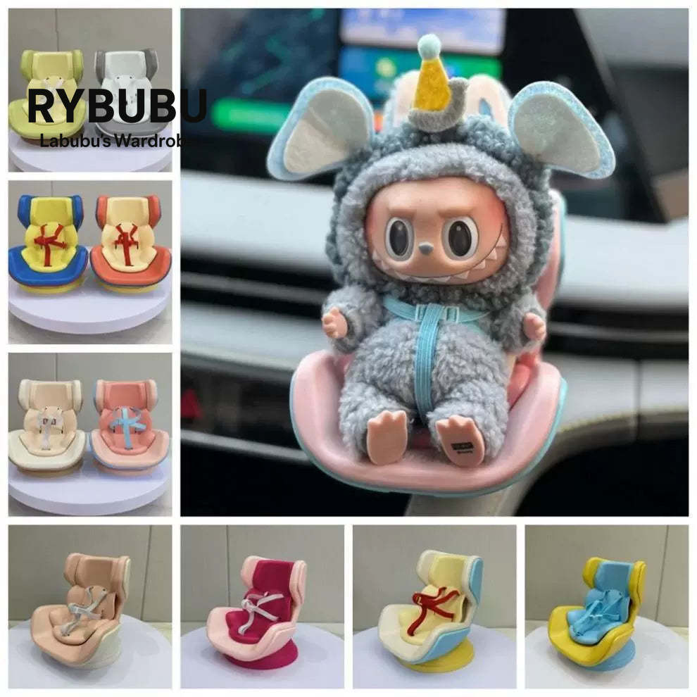 LABUBU car seat second generation sit party vinyl rabub car out trend seat