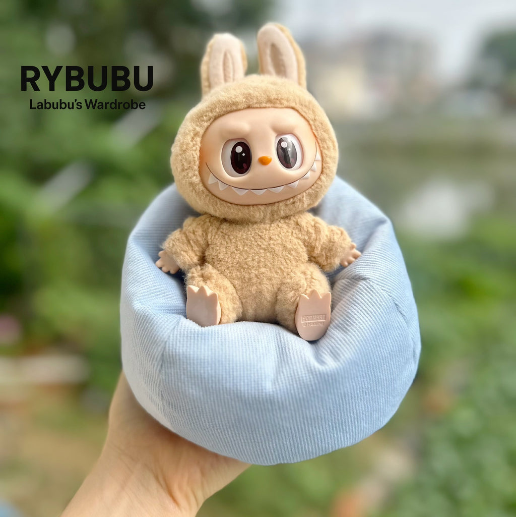 LABUBU doll sleeping doll lazy sofa 17CM lying chair sitting party accessories
