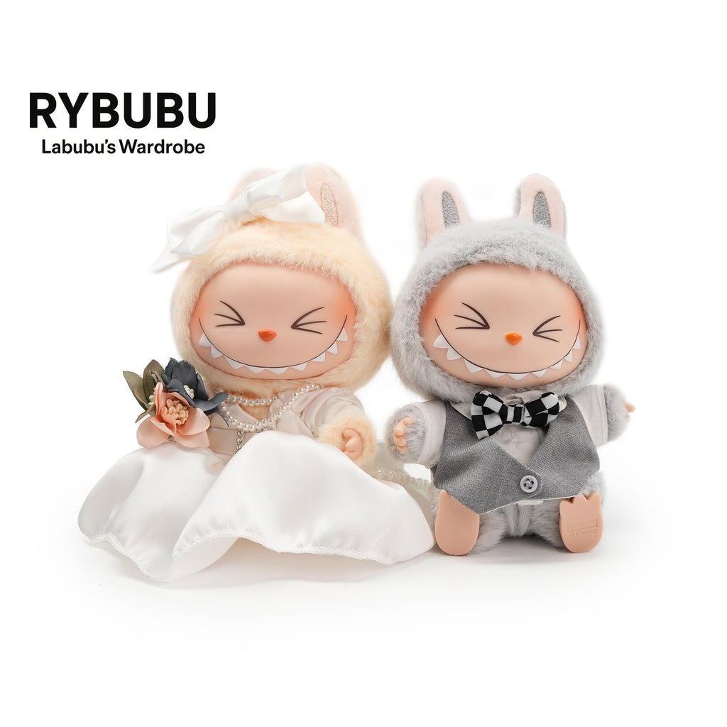RYBUBU LABUBU vinyl sitting party, sweet silk, plush blind box cute baby clothes