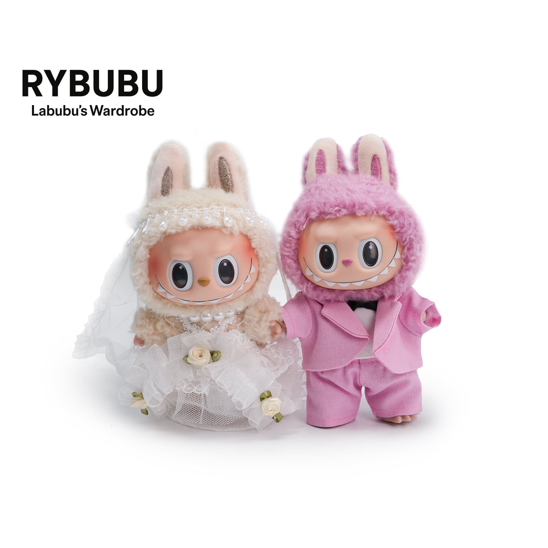 RYBUBU LABUBU vinyl sitting party, sweet silk, plush blind box cute baby clothes