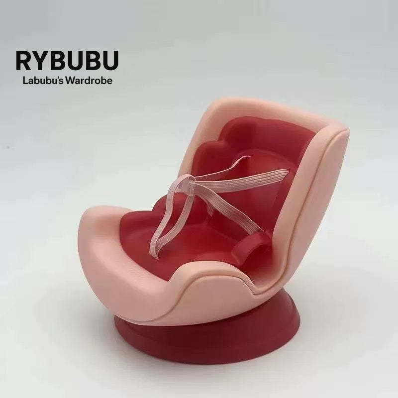 LABUBU car seat second generation sit party vinyl rabub car out trend seat