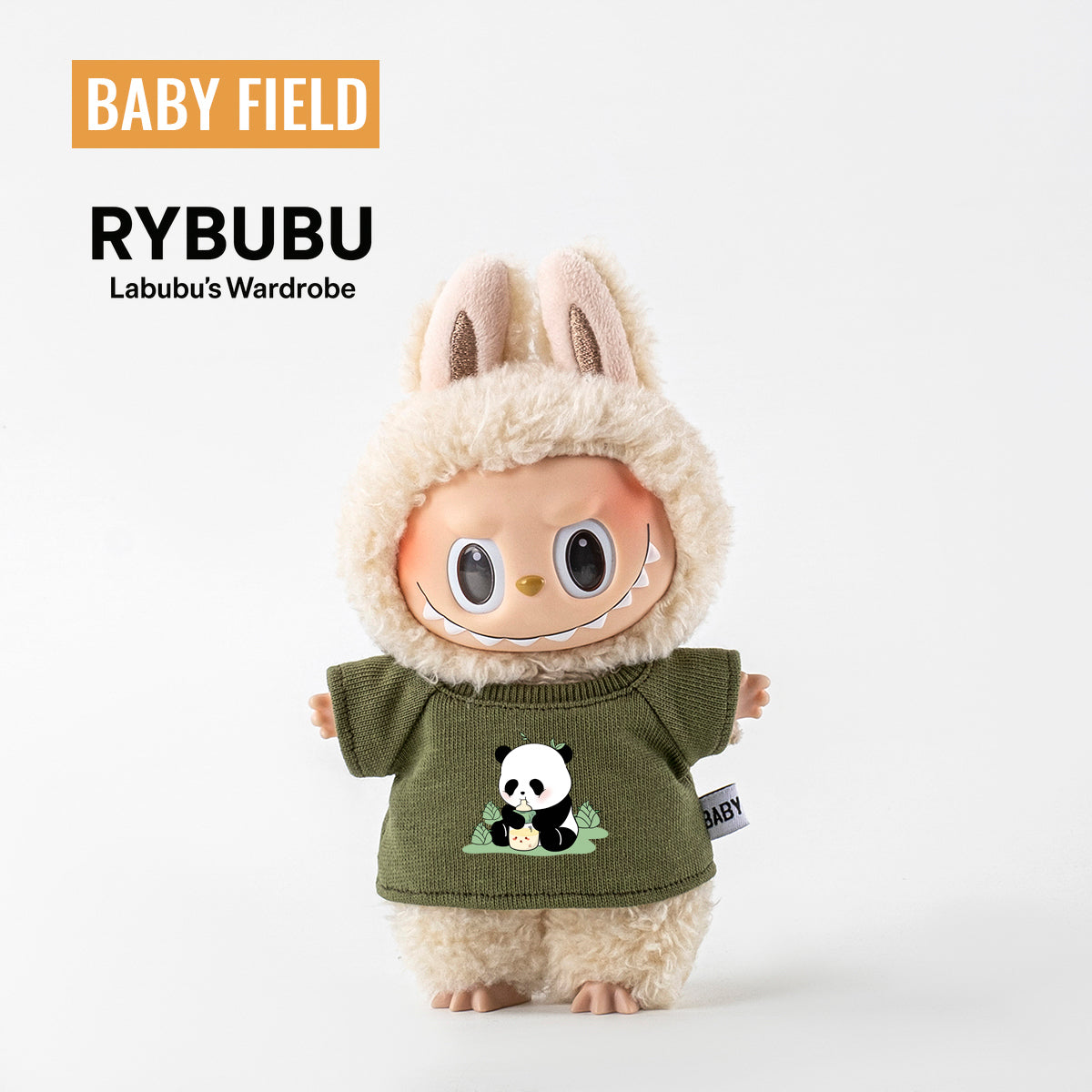 Rybubu × Babyfield baby clothes for labubu clothes 17cm first generation second generation third generation panda short sleeve