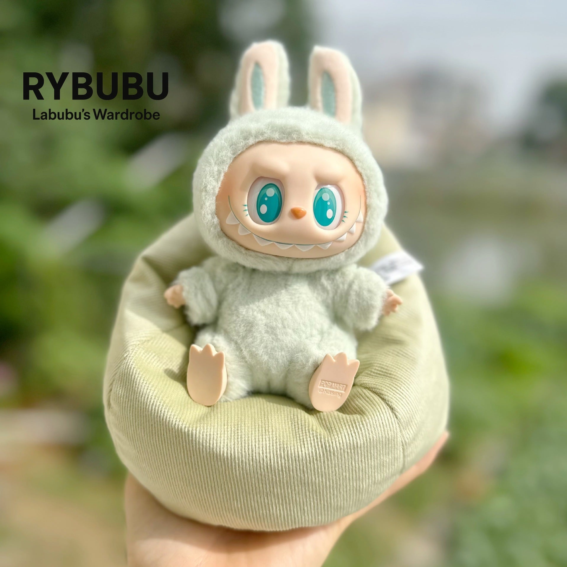 LABUBU doll sleeping doll lazy sofa 17CM lying chair sitting party accessories