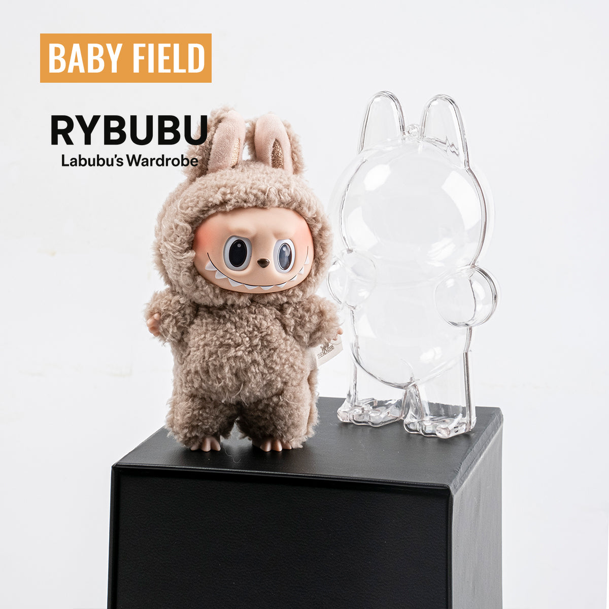 Rybubu × Babyfield labubu macaron transparent acrylic protective case display box