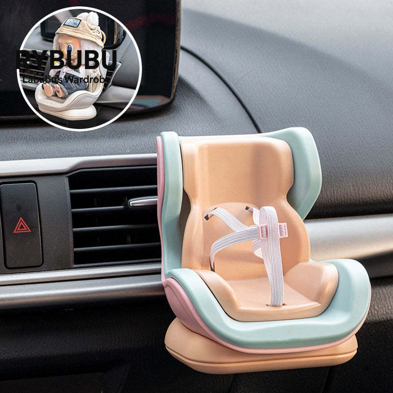 LABUBU car seat second generation sit party vinyl rabub car out trend seat