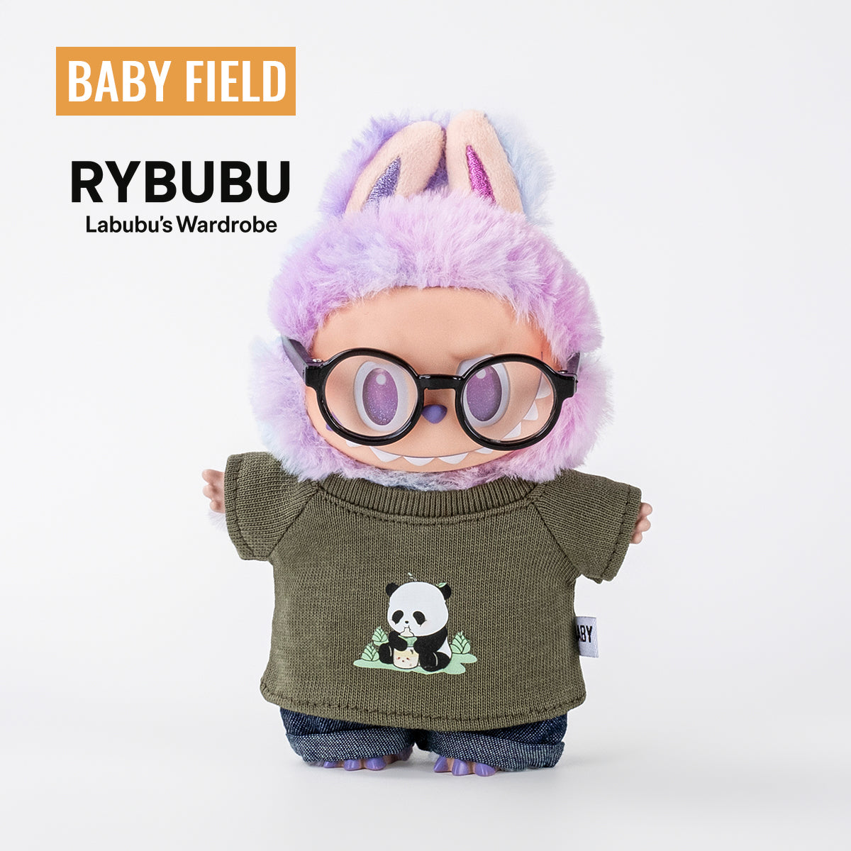 Rybubu × Babyfield baby clothes for labubu clothes 17cm first generation second generation third generation panda short sleeve