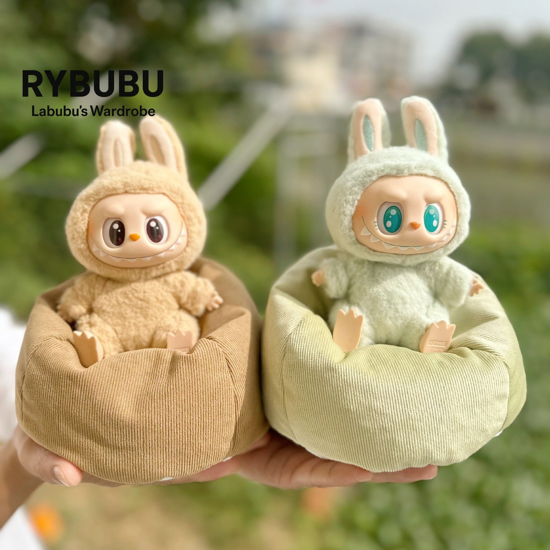 LABUBU doll sleeping doll lazy sofa 17CM lying chair sitting party accessories