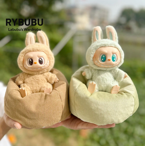 LABUBU doll sleeping doll lazy sofa 17CM lying chair sitting party accessories