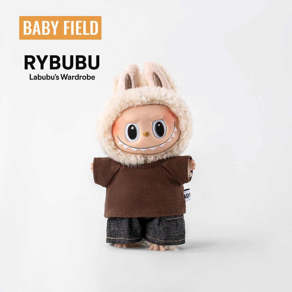 Rybubu × Babyfield Rabub clothes Macaron sitting 17cm vinyl LABUBU baby clothes short sleeves