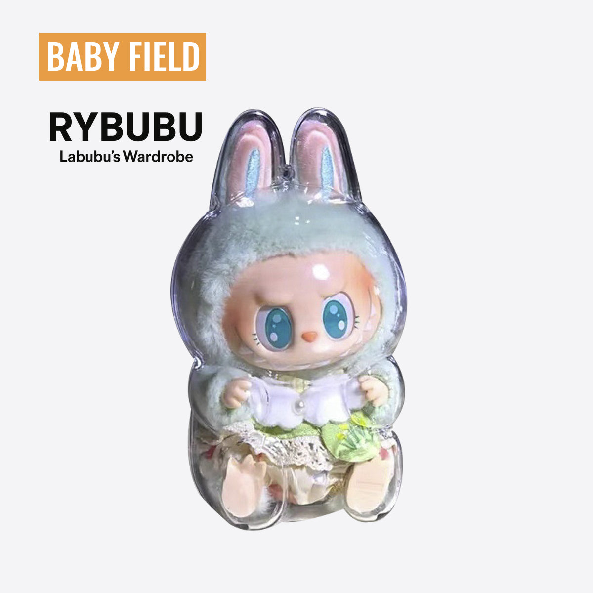 Rybubu × Babyfield labubu macaron transparent acrylic protective case display box