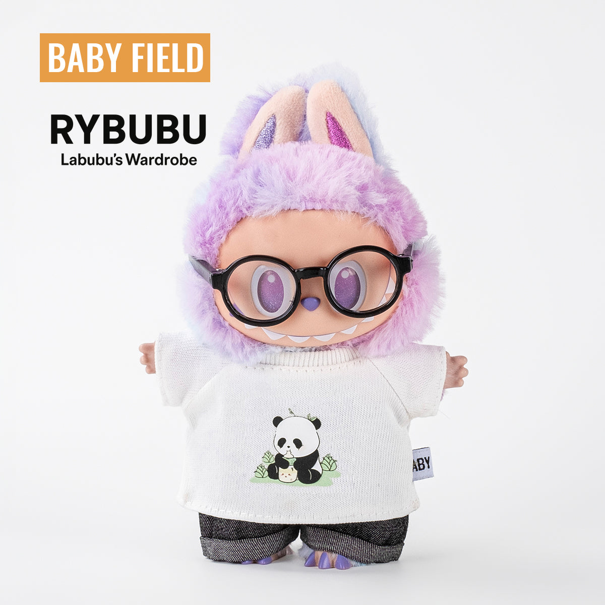 Rybubu × Babyfield baby clothes for labubu clothes 17cm first generation second generation third generation panda short sleeve