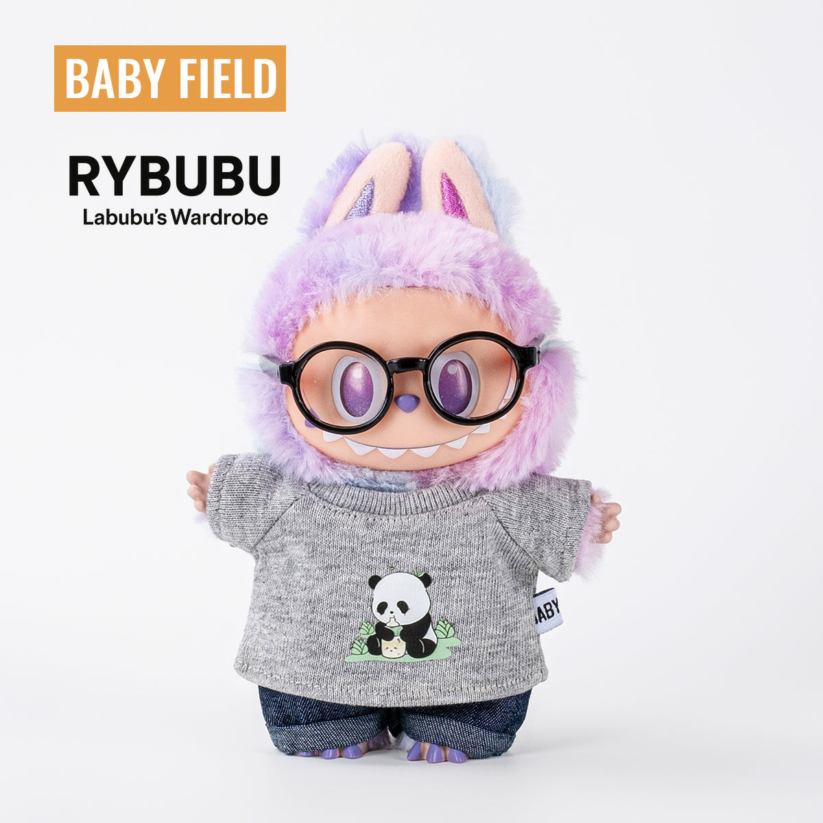 Rybubu × Babyfield baby clothes for labubu clothes 17cm first generation second generation third generation panda short sleeve