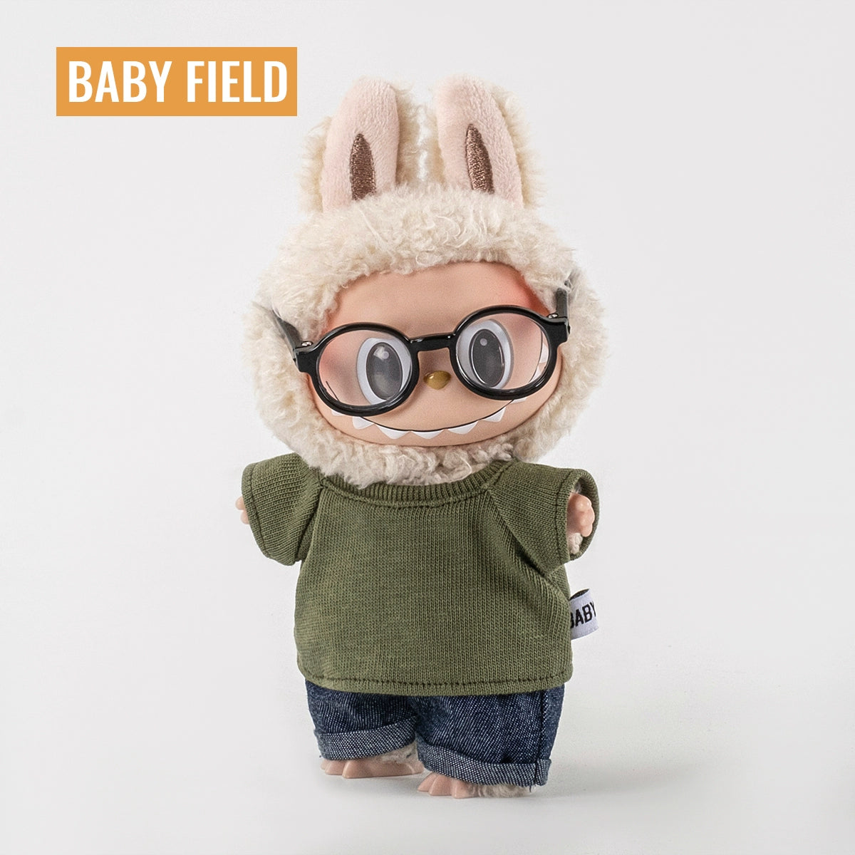 Rybubu × Babyfield Rabub clothes Macaron sitting 17cm vinyl LABUBU baby clothes short sleeves
