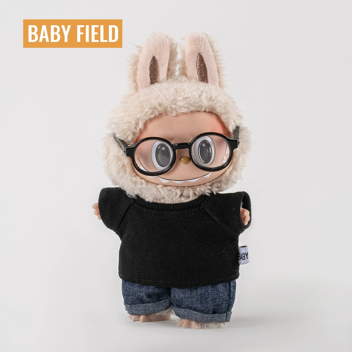 Rybubu × Babyfield Rabub clothes Macaron sitting 17cm vinyl LABUBU baby clothes short sleeves