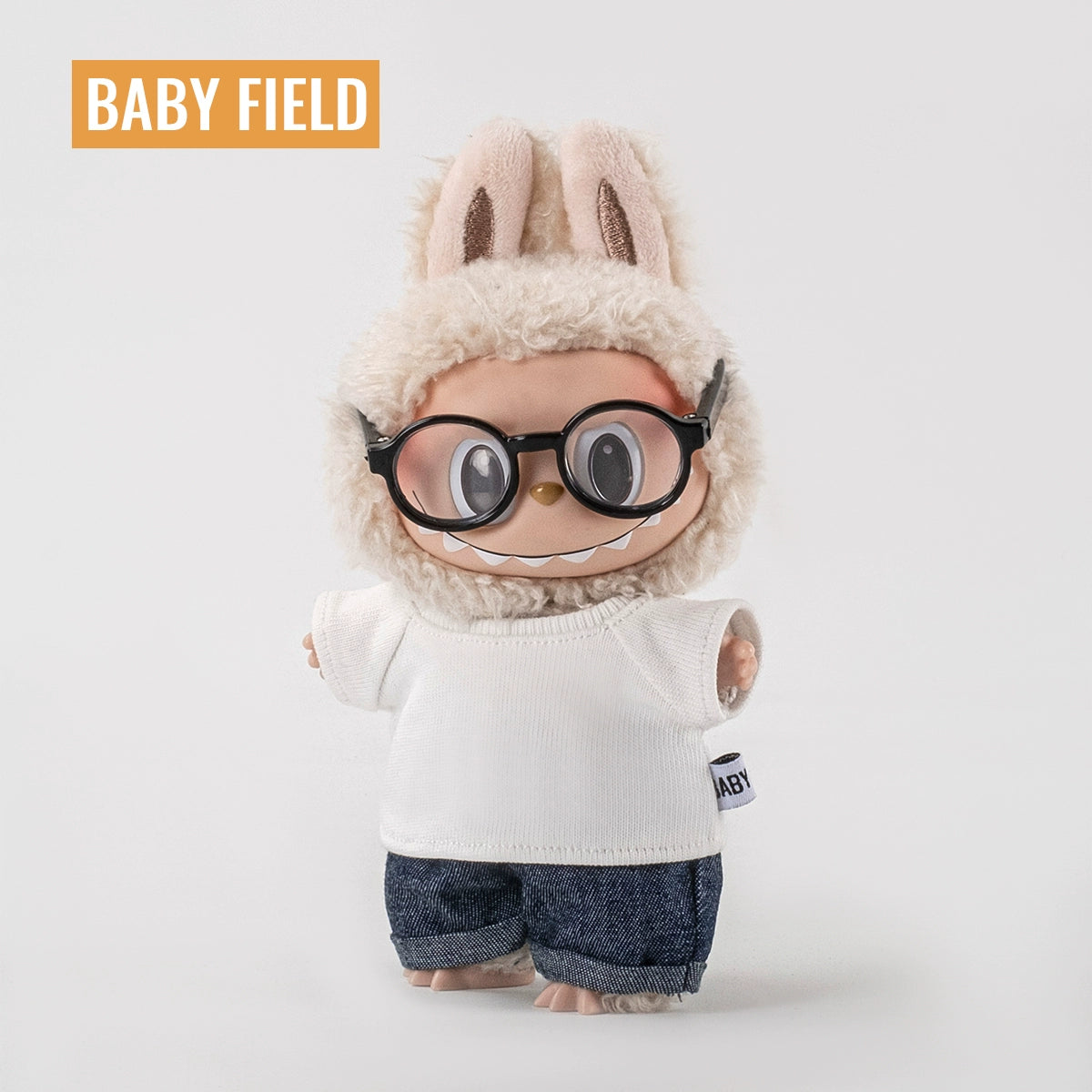 Rybubu × Babyfield Rabub clothes Macaron sitting 17cm vinyl LABUBU baby clothes short sleeves
