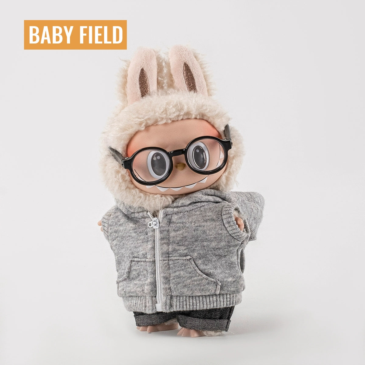 Rybubu × Babyfield Rabub clothes Macaron sitting 17cm vinyl LABUBU baby clothes short sleeves