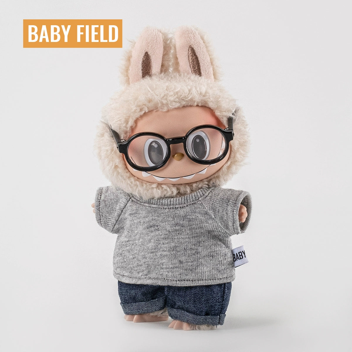 Rybubu × Babyfield Rabub clothes Macaron sitting 17cm vinyl LABUBU baby clothes short sleeves