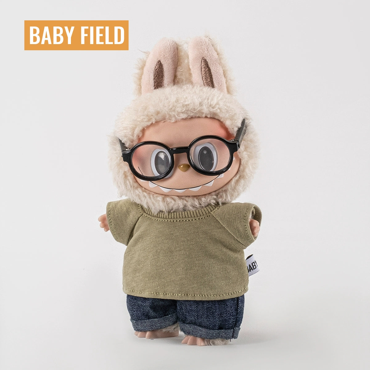 Rybubu × Babyfield Rabub clothes Macaron sitting 17cm vinyl LABUBU baby clothes short sleeves