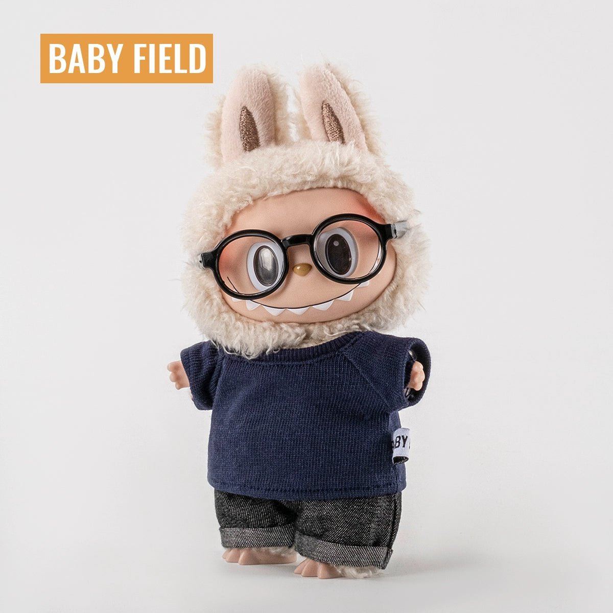 Rybubu × Babyfield Rabub clothes Macaron sitting 17cm vinyl LABUBU baby clothes short sleeves