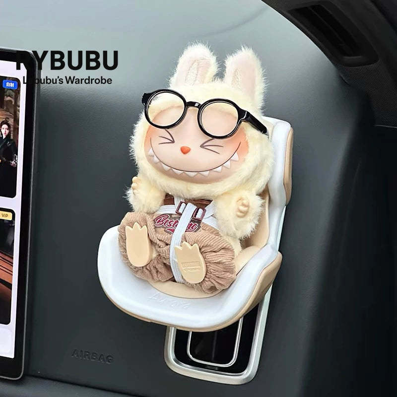LABUBU car seat second generation sit party vinyl rabub car out trend seat
