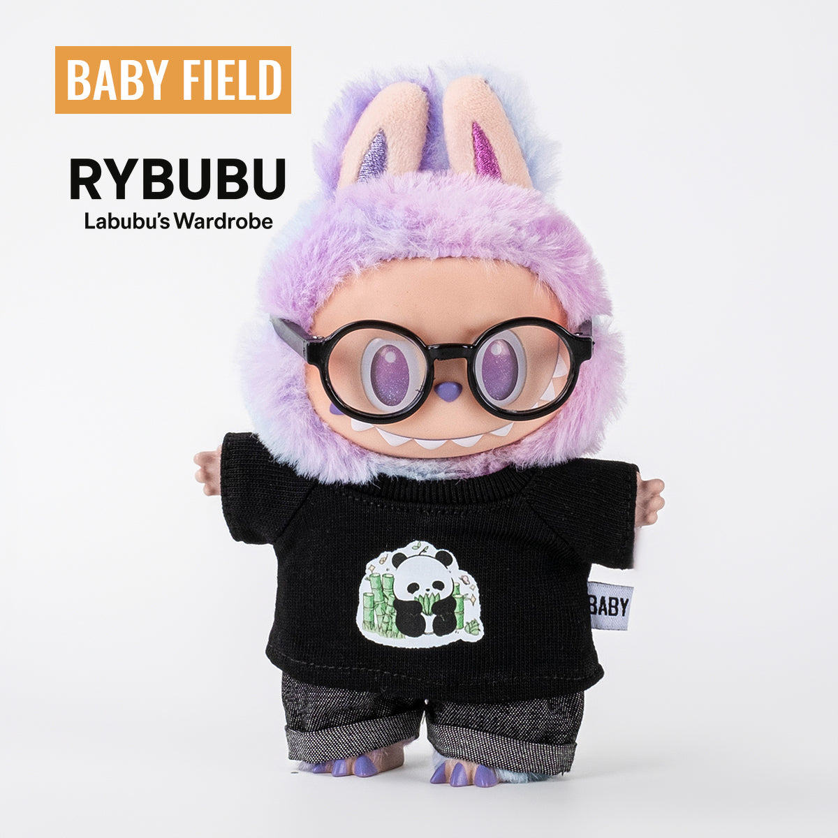 Rybubu × Babyfield baby clothes for labubu clothes 17cm first generation second generation third generation panda short sleeve