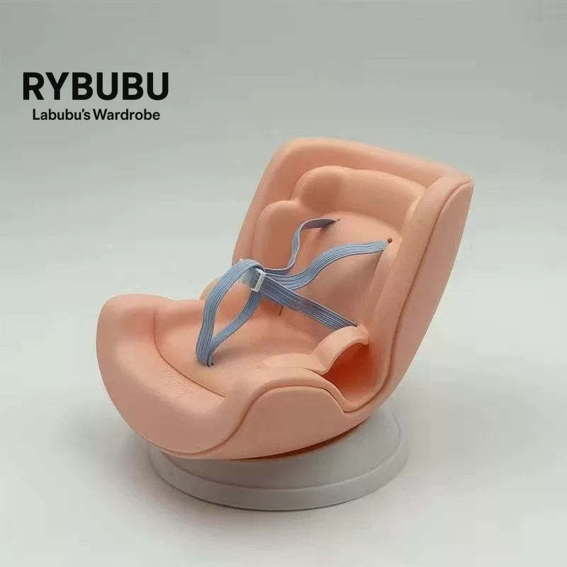 LABUBU car seat second generation sit party vinyl rabub car out trend seat
