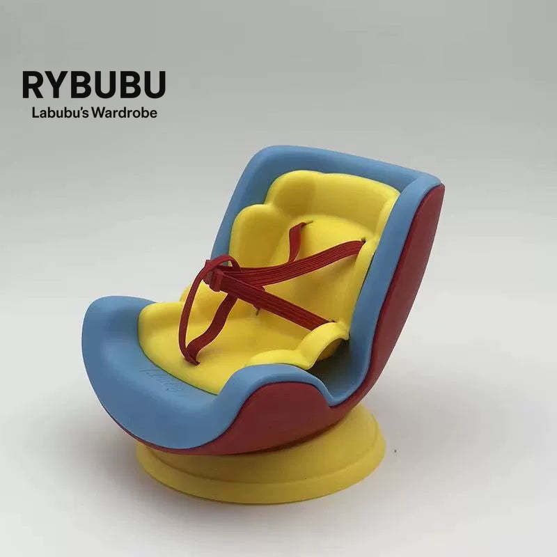 LABUBU car seat second generation sit party vinyl rabub car out trend seat