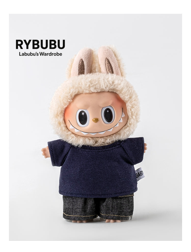 Rybubu × Babyfield Rabub clothes Macaron sitting 17cm vinyl LABUBU baby clothes short sleeves