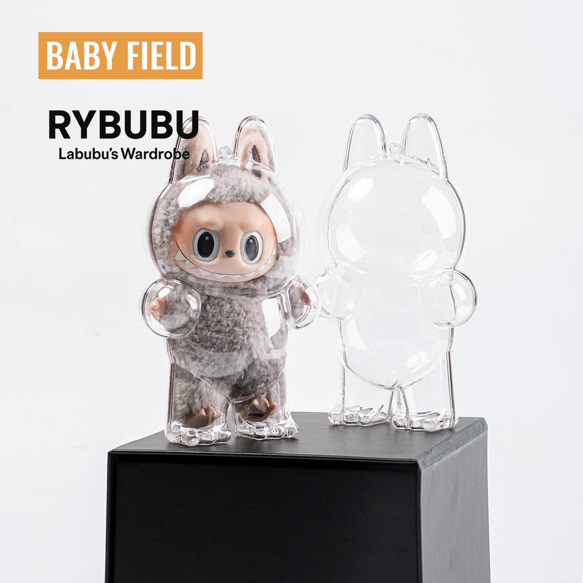 Rybubu × Babyfield labubu macaron transparent acrylic protective case display box