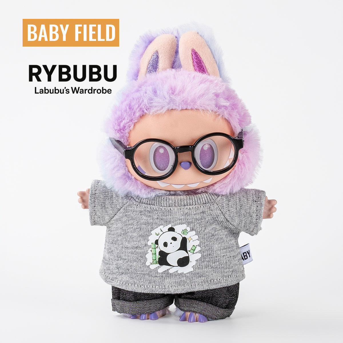 Rybubu × Babyfield baby clothes for labubu clothes 17cm first generation second generation third generation panda short sleeve