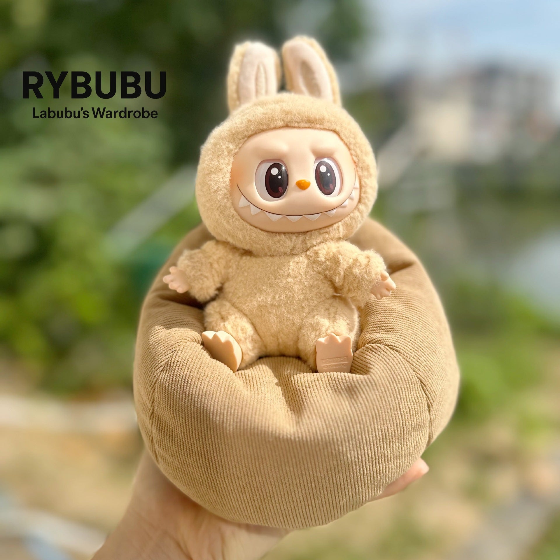 LABUBU doll sleeping doll lazy sofa 17CM lying chair sitting party accessories